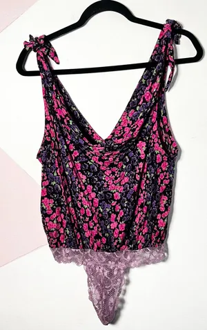 Intimately‎ Free People Bodysuit Womens Small Retro 80s Inspired Festival Boho thumbnail 1