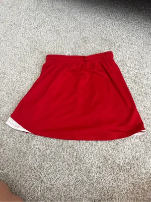 Under Armour Women's Force Athletic Kilt Team Lacrosse Skirt Red White MD thumbnail 4