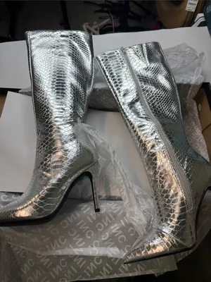 I.N.C. International Concepts Women's Snakeskin Rajel Knee High Boots Size 7.5M thumbnail 3