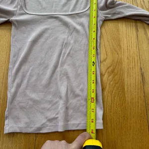 Aritzia Tna HomeStretch Rib Scoop‎ Neck Long Sleeve Top Pink Size 2XS XXS thumbnail 4