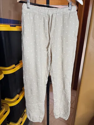NWT Style & Co Beige Star Print Jogger Sweatpants Small Cozy Lounge Pants thumbnail 3