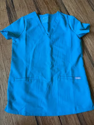 FIGS Blue Scrub shirt thumbnail 1