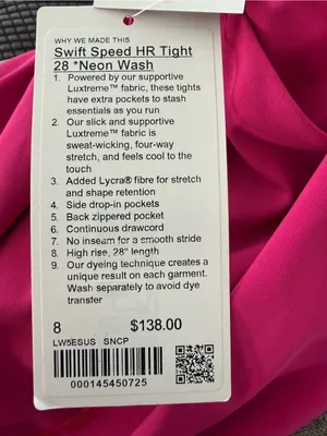 Lululemon Athletica NWT Swift Speed HR 28” Neon Wash Leggings thumbnail 10