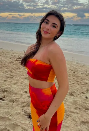Pink/Orange Maxi Skirt + Tube Top Set thumbnail 1