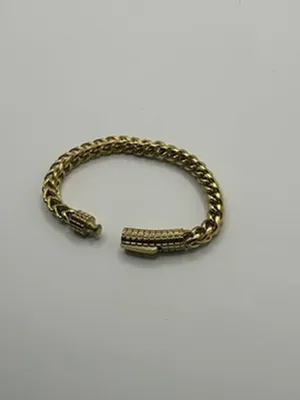 Womens Franco Bracelet 7 Inch Real Gold Dainty Box Link Plated Layering Stack thumbnail 2