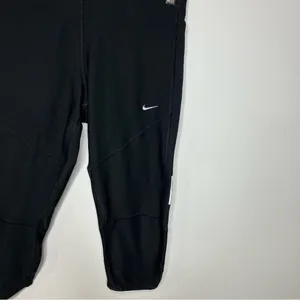 Nike dri-fit running‎ pants below knee black size medium thumbnail 2