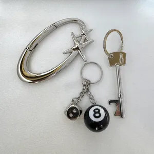 8 Ball Keychain Key Ring Car Key Pants Chain for Men Women,Bag Charm thumbnail 3