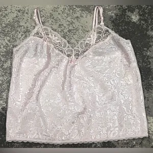 Delicates pink lace camisole or lingerie slip top Size S thumbnail 1