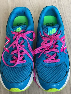 New Balance Teal Blue Sneakers with Hot Pink Accents thumbnail 10
