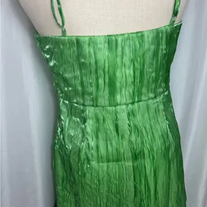 Lulu's Vibrant Green Mini Dress spring cocktail spaghetti strap XS NWT thumbnail 3