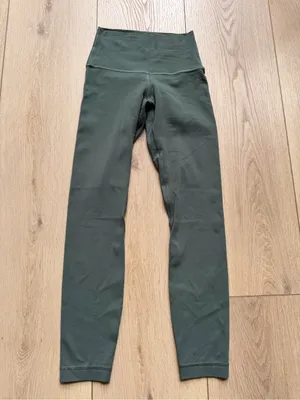 Lululemon Align High-Rise Pant 25" Dark Forest Sage Green Size 2 thumbnail 8