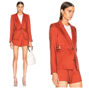 Veronica‎ Beard Baltazar Linen Peplum Dickey Jacket In Clay thumbnail 2