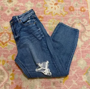 American Eagle Stretch Mom Straight Jeans thumbnail 1
