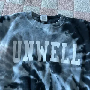 Black and White Tie-Dye Men's Sweater thumbnail 4
