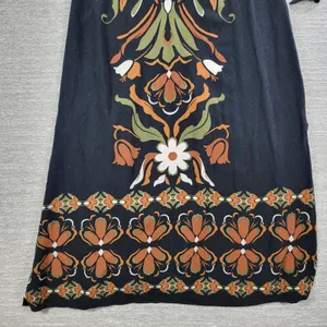MSK Halter Maxi Dress Womens S Black Floral Tie Band Neck Vacation Summer Boho thumbnail 10