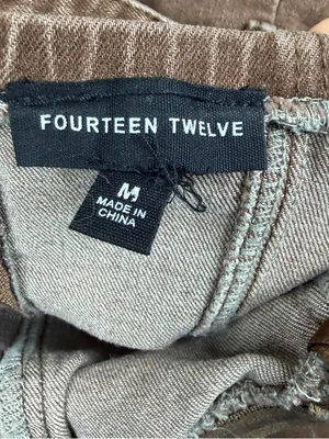 Fourteen Twelve Strapless Cargo Jumpsuit M Brown Belted Wide Leg Utility Y2K thumbnail 7
