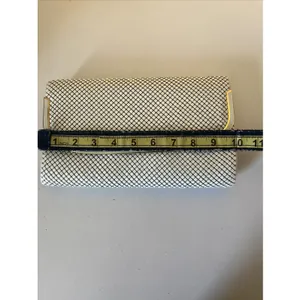 Vintage White and Gold Mesh Crossbody Clutch Purse Detachable Strap thumbnail 8