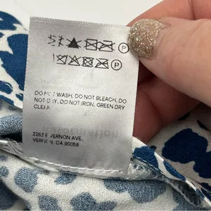 Reformation Serene Dress Womens Size 6 Rainey‎ Blue White Mini Festival *FLAW thumbnail 3