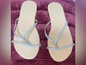 Silver rhinestone flip flop Tan Size 7 thumbnail 2