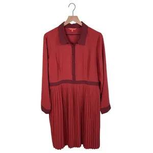 Modcloth Just My Typist Shirt Dress Women's Size XL Retro Secretary Pleated Twee thumbnail 2