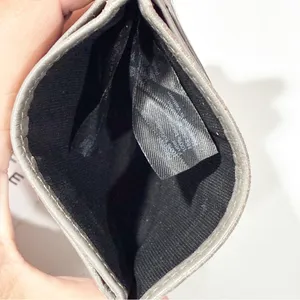 All‎ Saints Grey Pebbled Leather Card Holder Accessory Wallet thumbnail 4