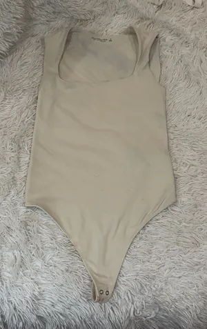 Abercrombie Cream One-Piece Bodysuit thumbnail 1