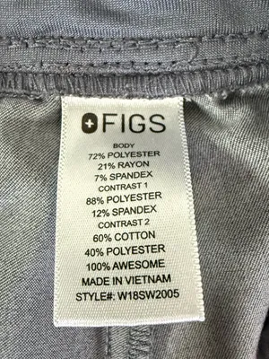 FIGS Zamora Jogger Scrub Pants Gray Size Medium Technical Collection thumbnail 4