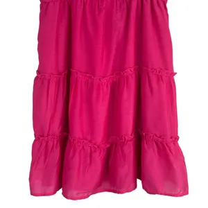 Altar'd State Ruffle Tiered Flutter Sleeve Mini Dress Magenta Pink Feminine Sz M thumbnail 4