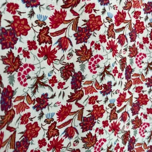 Universal Threads Red Ditzy Boho Peasant‎ Floral Blouse Sz Large thumbnail 9