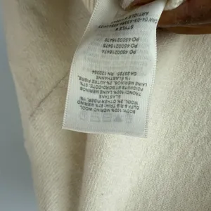 Wilfred Aritzia sz‎ XXS 100% Merino Wool Cropped Polo Sweater Cream Preppy thumbnail 5
