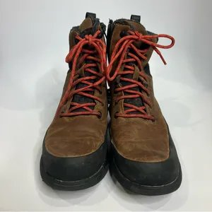 Bogs freedom lace up‎ boots insulated brown leather black womens size 6.5 thumbnail 3
