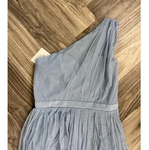 Anaya With Love Bridesmaid tulle one shoulder maxi dress in soft blue Zs 6 thumbnail 6