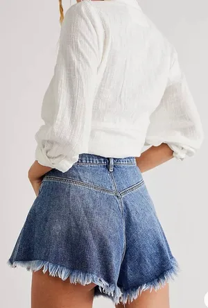Free People Harlie Denim Swing Shorts thumbnail 3
