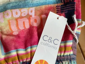 C&C California Maui Beach Linen Blend Wide Leg Lounge Pants NWT M Coastal Resort thumbnail 11