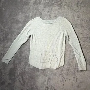 Barefoot Dreams CozyChic Ultra Lite Sweater XS Gray Long Sleeve Kangaroo Pocket thumbnail 3