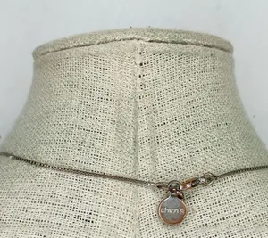 Chico's Gold and Silver Tone Box Chain Rhinestone Pendant Necklace thumbnail 4
