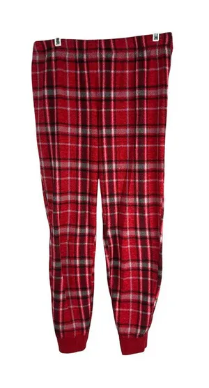 Secret Treasures Womens Plaid Pajama Pants Medium (8-10) Red/Black/White Stretch thumbnail 1