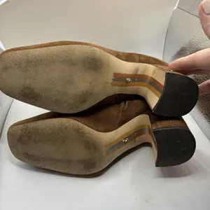 Sam Edelman Codie Booties Women’s 7 Brown Dark Caramel Suede Ankle Boots thumbnail 5