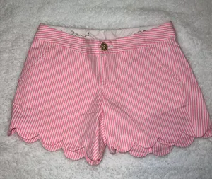 Lilly Pulitzer Pink Pinstripe Shorts thumbnail 1