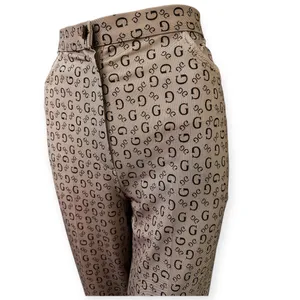 Designer G Brown Patterned Women's Pants Size L thumbnail 2