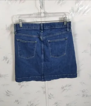 Gap 1969 Blue Button Front Skirt thumbnail 5
