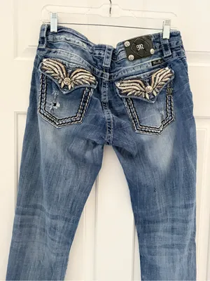 Miss Me Distressed Skinny Jeans in Blue Wash thumbnail 13