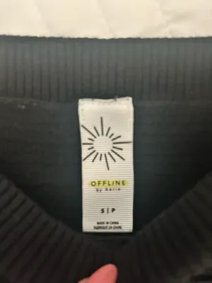 Aerie OFFLINE by Black Sweater Ribbed thumbnail 3