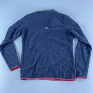 Columbia PFG 1/4 Snap Jacket Women Medium Grey T-Snap Fleece Long Sleeve Sweater thumbnail 6