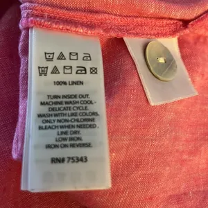 Tahari 100% Linen Split Neck 3/4 Sleeve Top 1X thumbnail 8