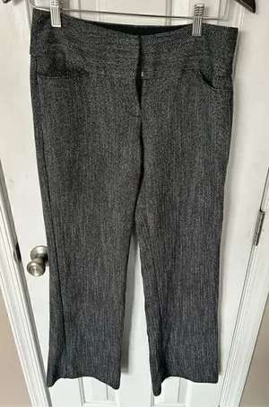 Express gray/black and white pants size 2r warm thumbnail 1
