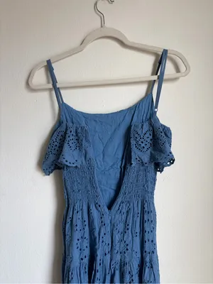 Elan Genola Blue Eyelet Dress thumbnail 7