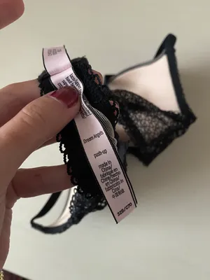 Like new Victoria’s Secret dream angels push up black and nude lace bra thumbnail 3