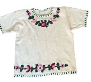 Vintage Collectible Shenanigans Knit Sweater With Ribbon Accents Size Medium thumbnail 1