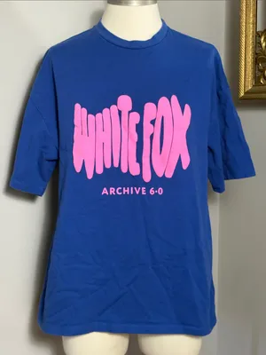 White Fox Small Archive 6.0 Graphic Tee Blue Pink Shirt thumbnail 1